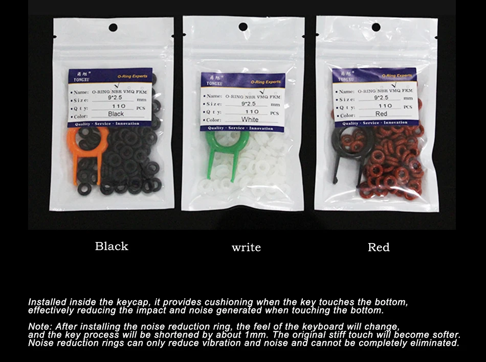 Keyboard O-Ring Keycaps Silicone Rubber ORing Switch Sound Dampeners Cherry MX Dampers Key Cap Silicone Seal Ring.