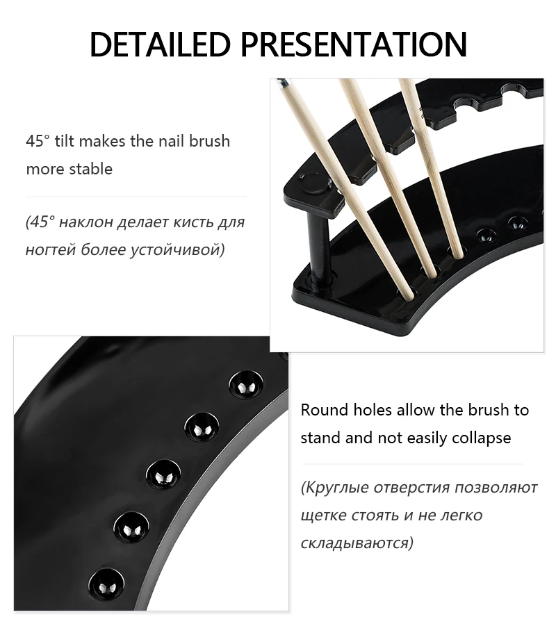 1 Set Nail Brush Holder Stand Salon Pen Rack Accessoire Brushes For Manicure Tool Acrylic Nail Art Brush Holder Carrier Storage
