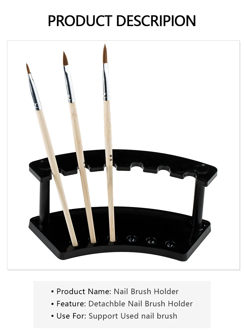 1 Set Nail Brush Holder Stand Salon Pen Rack Accessoire Brushes For Manicure Tool Acrylic Nail Art Brush Holder Carrier Storage