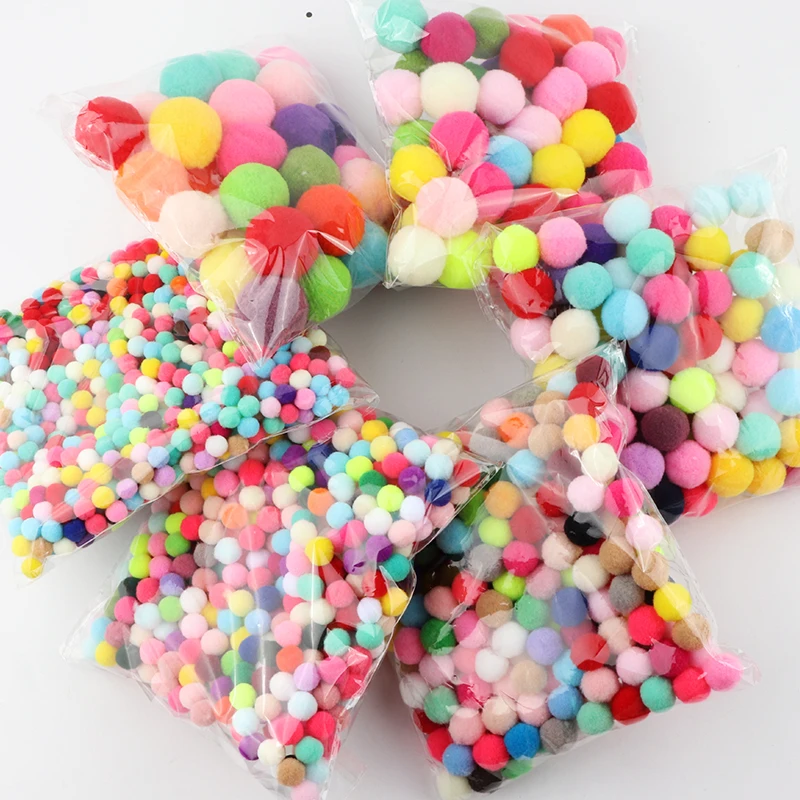 8/10/15/20/25/30mm Mini Fluffy Soft Pom Poms Pompoms Ball Handmade Kids Toys Wedding Christmas Decor DIY Sewing Craft Supplies