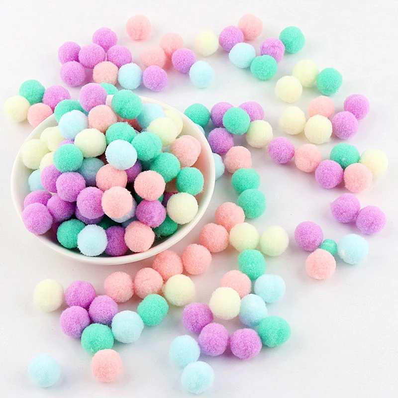 8/10/15/20/25/30mm Mini Fluffy Soft Pom Poms Pompoms Ball Handmade Kids Toys Wedding Christmas Decor DIY Sewing Craft Supplies