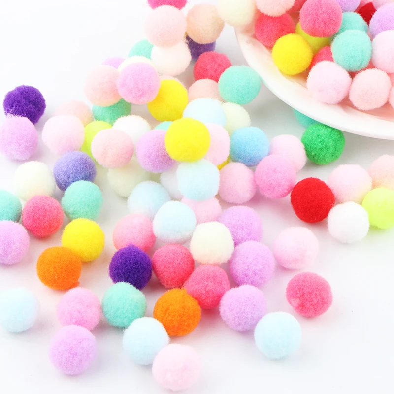 8/10/15/20/25/30mm Mini Fluffy Soft Pom Poms Pompoms Ball Handmade Kids Toys Wedding Christmas Decor DIY Sewing Craft Supplies
