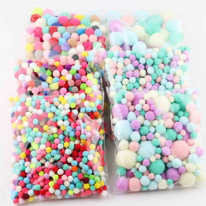 8/10/15/20/25/30mm Mini Fluffy Soft Pom Poms Pompoms Ball Handmade Kids Toys Wedding Christmas Decor DIY Sewing Craft Supplies