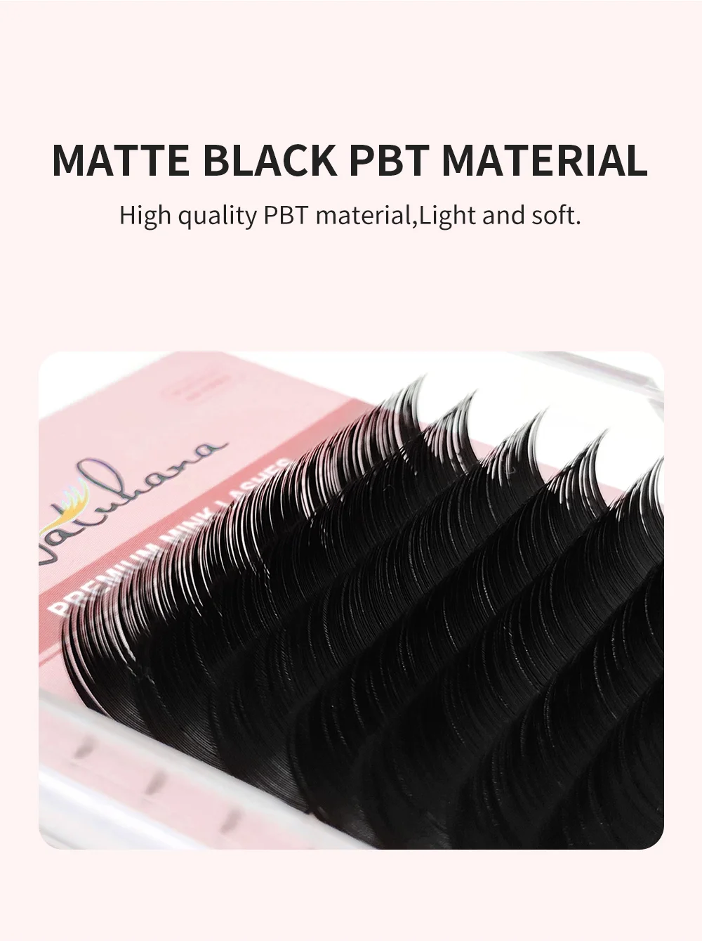 NATUHANA Mink Lashes Mix 8~15 mm 16 Lines Handmade Korean Pbt Eyelash Extension Natural Soft Faux Lash Extension Supplies Makeup