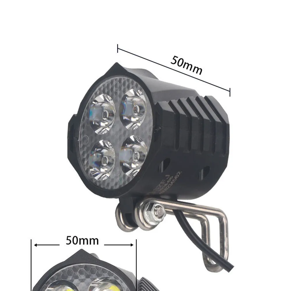 Electric Bicycle Light/ebike Light 12W 36V 48V with Horn Switch Waterproof Flashlight