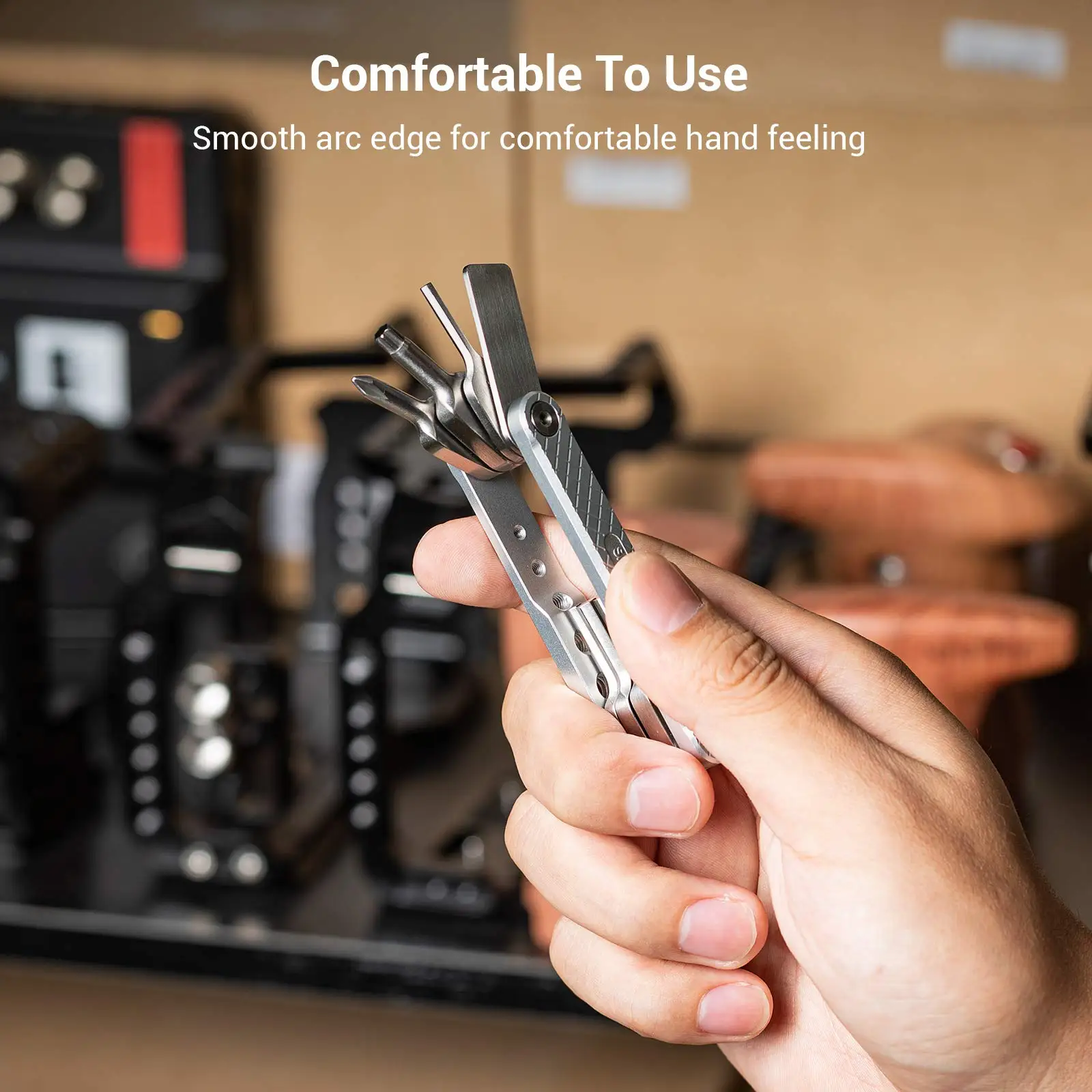 SmallRig Universal DSLR Camera Rig Folding Tool Set with Screwdrivers and Hex Key Wrenches Tool Set with Seven Functional Tools