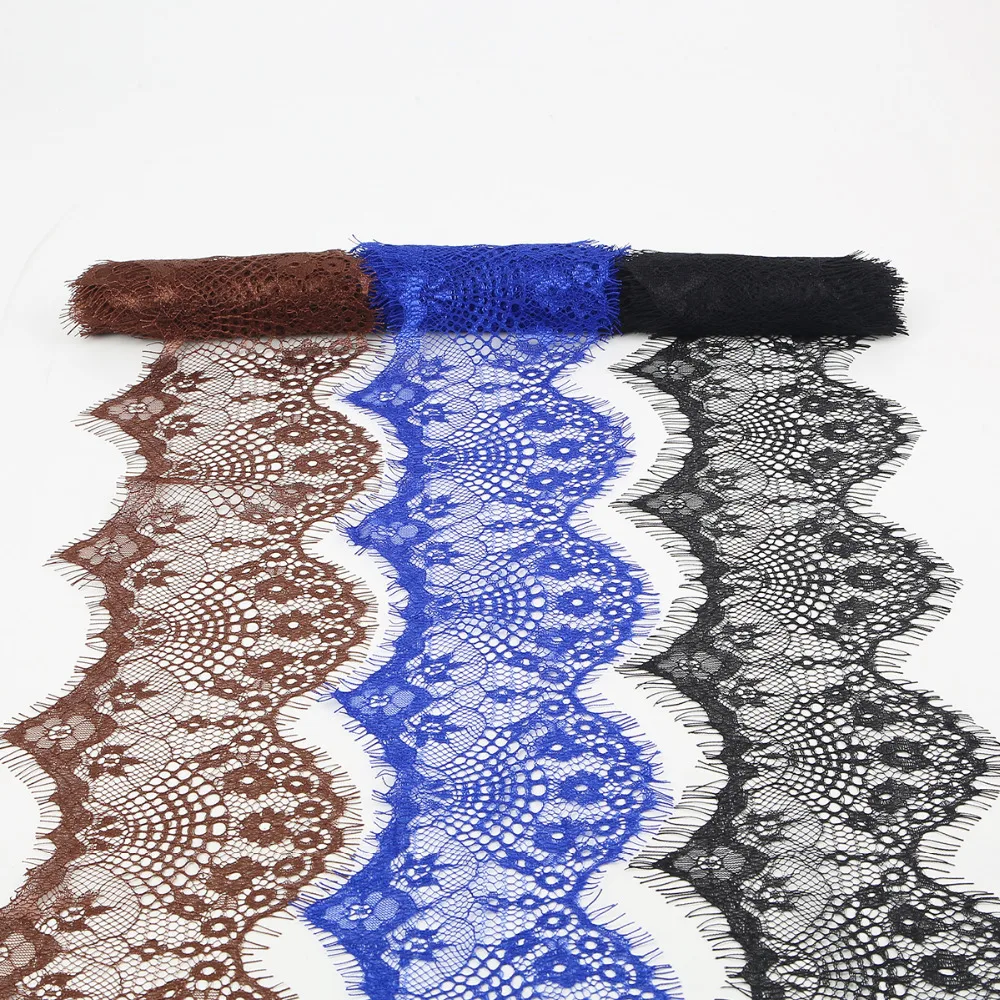 New Arrival 3Yards Width Approx 9.5cm 10 Colors Option Flower Embroidered Lace Fabric Trim Ribbons DIY Sewing Handmade Materials