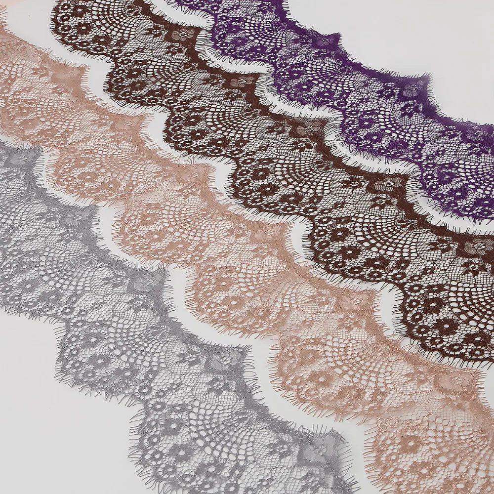 New Arrival 3Yards Width Approx 9.5cm 10 Colors Option Flower Embroidered Lace Fabric Trim Ribbons DIY Sewing Handmade Materials