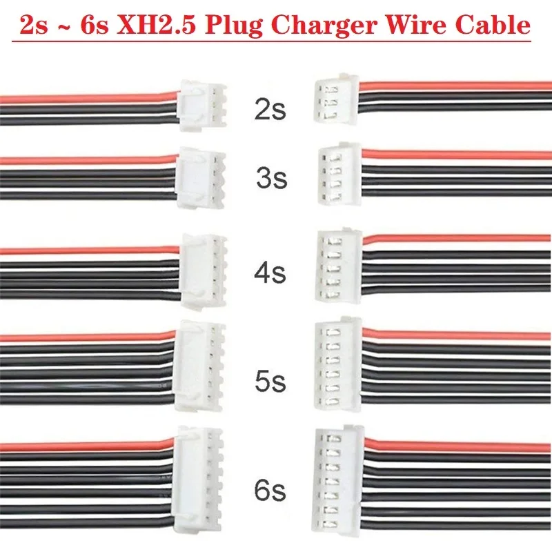1s 2s 3s 4s 5s 6s 22AWG Cable 10CM (100MM) RC Lipo Battery Charger Wiring 7.4v 11.1v 14.8v 22.2v For IMAX B3 B6 Balance Charger