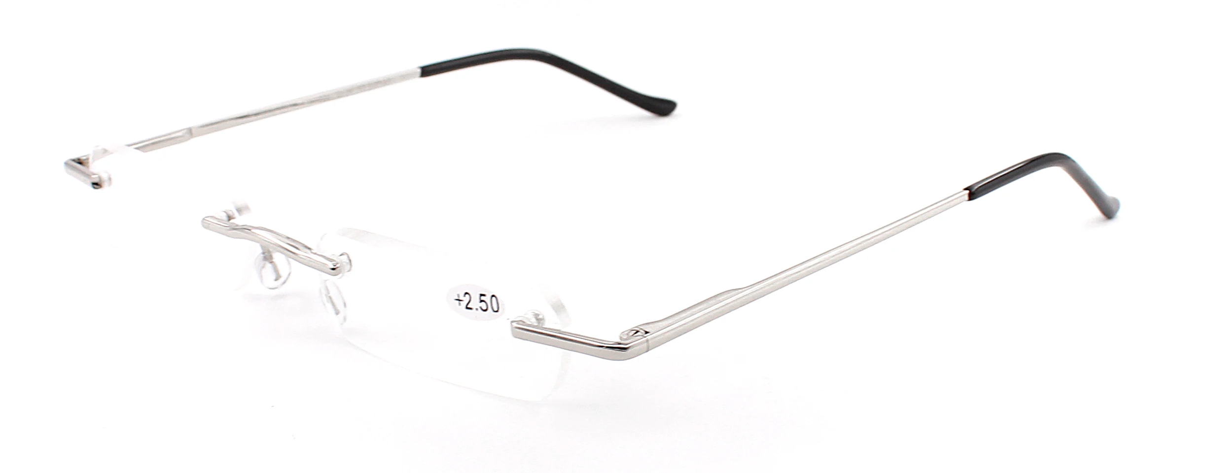Premium Frameless Reading Glasses for Travel Spiral Metallic Tube Case Spring Hinges Lightweight for Men & Women