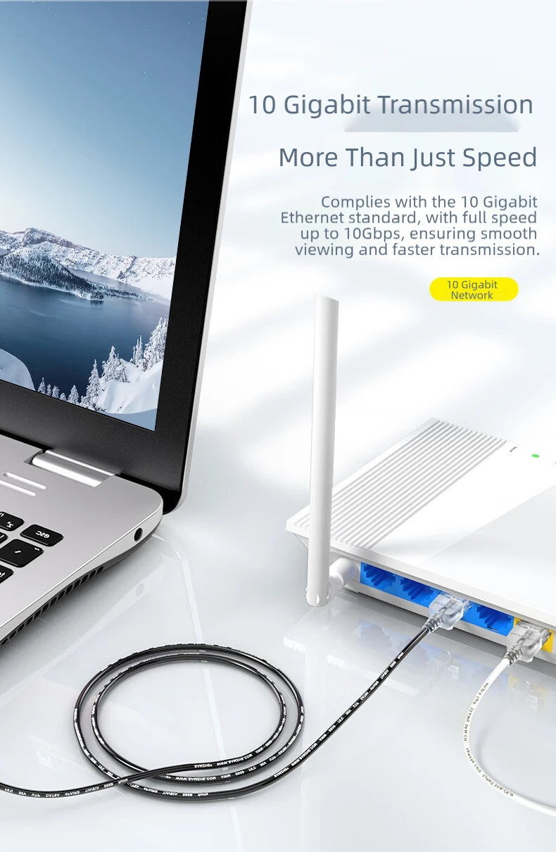 SAMZHE Cat6A Ethernet Cable 10Gbps Cat6 Lan UTP RJ45 Slim Network Patch Cable For PC Internet Modem Router Cat 6 Cable Ethernet