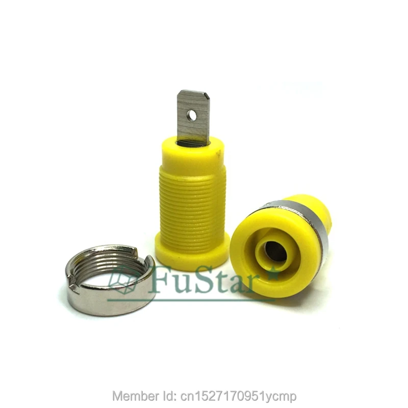 10Pcs Insulated Safety 4mm Banana Female Jack Panel Mount Socket Binding Post Connector Red Black Bluse Green Soldering Lug