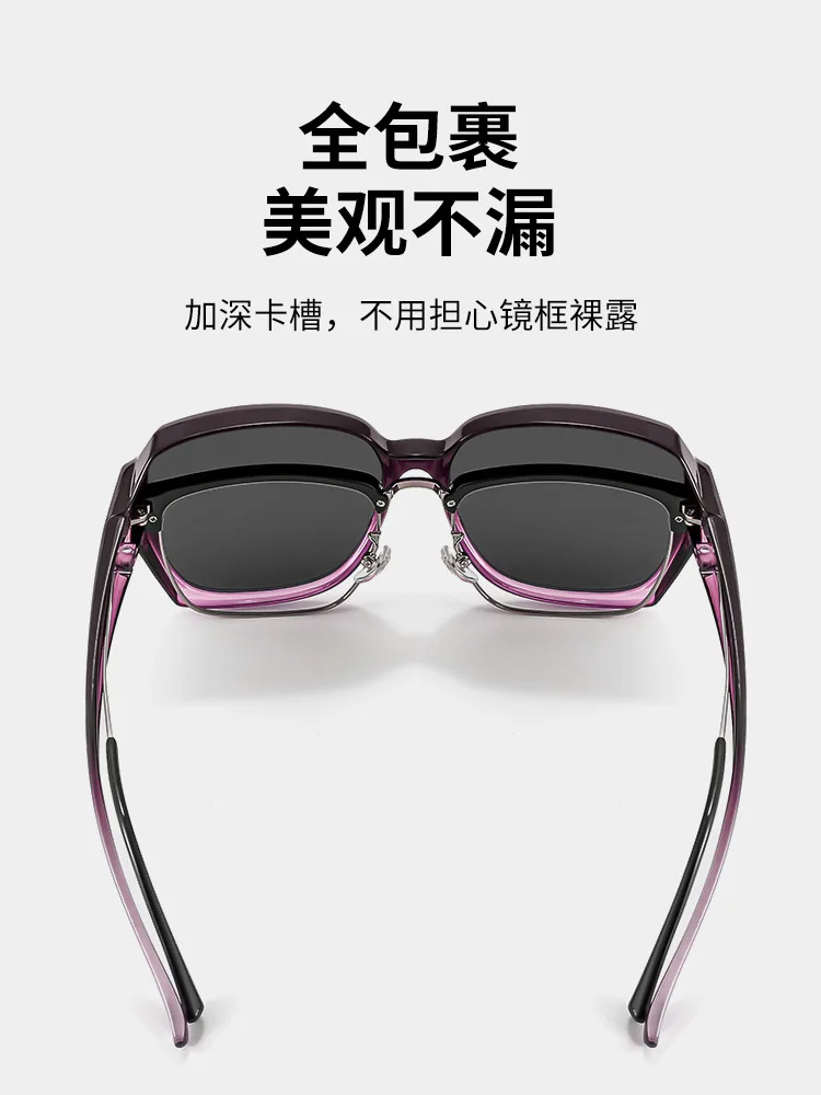 Fashion Round Polarized Sunglasses Cover Over Myopia Prescription Glasses Portable Men Women Vintage Fishing Driving Eyewear
