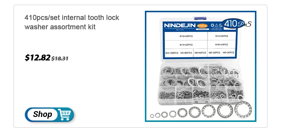 NINDEJIN C clip external circlip snap retaining rings set stainless steel carbon steel 5-28mm circlip set for shaft