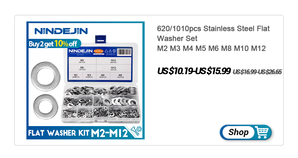NINDEJIN C clip external circlip snap retaining rings set stainless steel carbon steel 5-28mm circlip set for shaft