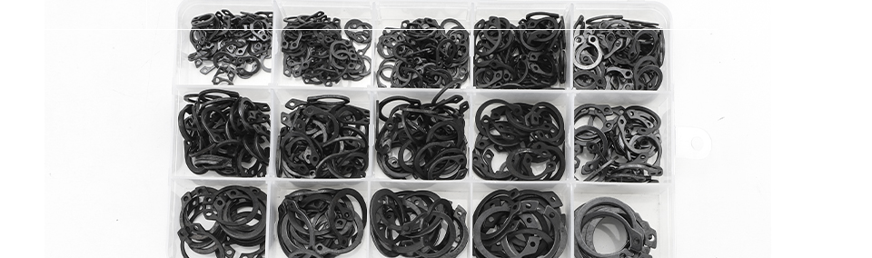 NINDEJIN C clip external circlip snap retaining rings set stainless steel carbon steel 5-28mm circlip set for shaft