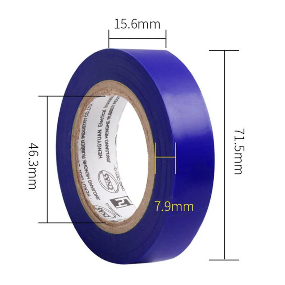 10 Meters Strong Electrical Tape Color Wear-resistant Lead-free Electrical Insulation Electrical Tape PVC Fame Retardant