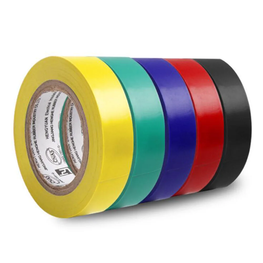 10 Meters Strong Electrical Tape Color Wear-resistant Lead-free Electrical Insulation Electrical Tape PVC Fame Retardant