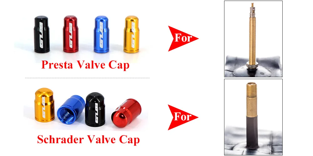 4pcs Aluminum Bicycle Tire Valve Cap Ultralight Mountain Road Bike Tyre Cap Schrader/Presta Tire Valve Protector MTB Accessories