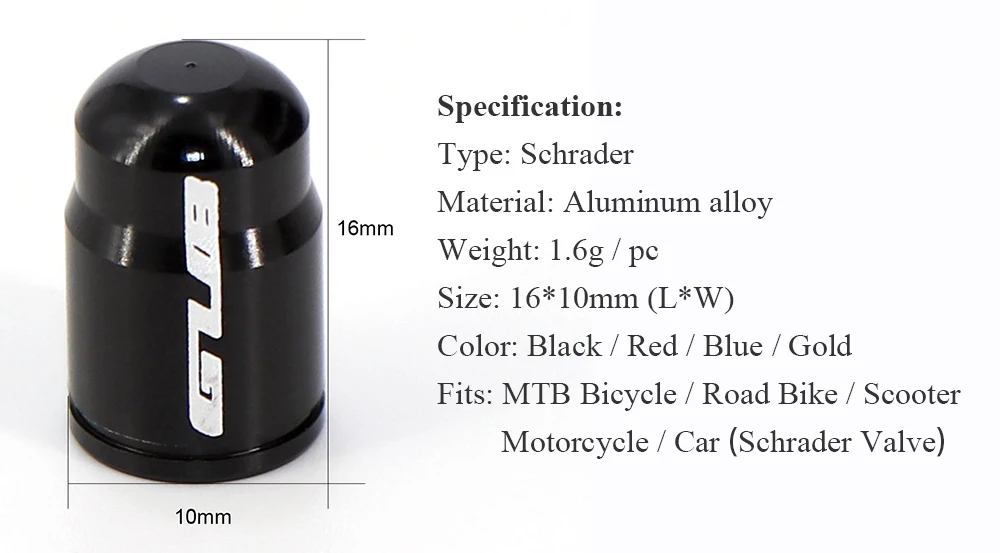4pcs Aluminum Bicycle Tire Valve Cap Ultralight Mountain Road Bike Tyre Cap Schrader/Presta Tire Valve Protector MTB Accessories
