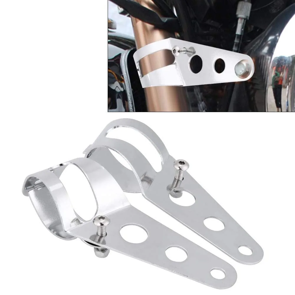 Universal Motorcycle Headlight Mount Bracket Fork Ear Chopper Headlamp Holder Clamp Adjustable Motor Fork Mount 27-36mm 38-48mm