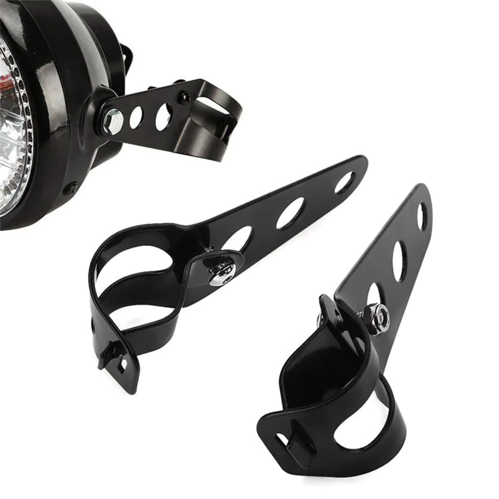 Universal Motorcycle Headlight Mount Bracket Fork Ear Chopper Headlamp Holder Clamp Adjustable Motor Fork Mount 27-36mm 38-48mm