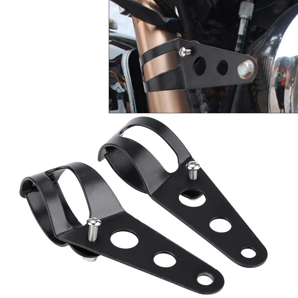 Universal Motorcycle Headlight Mount Bracket Fork Ear Chopper Headlamp Holder Clamp Adjustable Motor Fork Mount 27-36mm 38-48mm