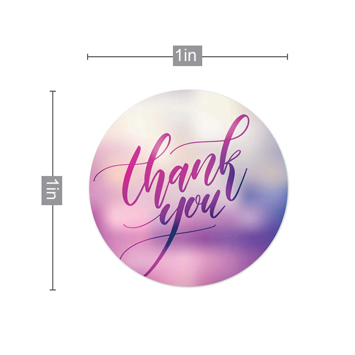 50pcs Round Pink Business Label Stickers Paper Cute Thank You Stickers for Baking Packaging Seal Labels Stationery Stickers