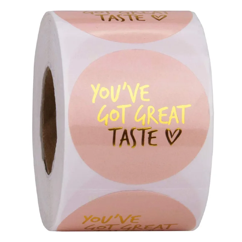 50pcs Round Pink Business Label Stickers Paper Cute Thank You Stickers for Baking Packaging Seal Labels Stationery Stickers