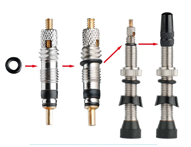 Deemount Presta Valve Core Brass FV Nozzle Replacement MTB Road Bike Tubeless Service Parts Alloy Remover Tool O-Ring Optional