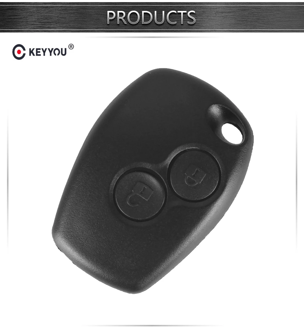 KEYYOU For Renault Megane Modus Espace Laguna Duster Logan DACIA Sandero Fluence Clio Kangoo 2 Button Remote Key Shell Case