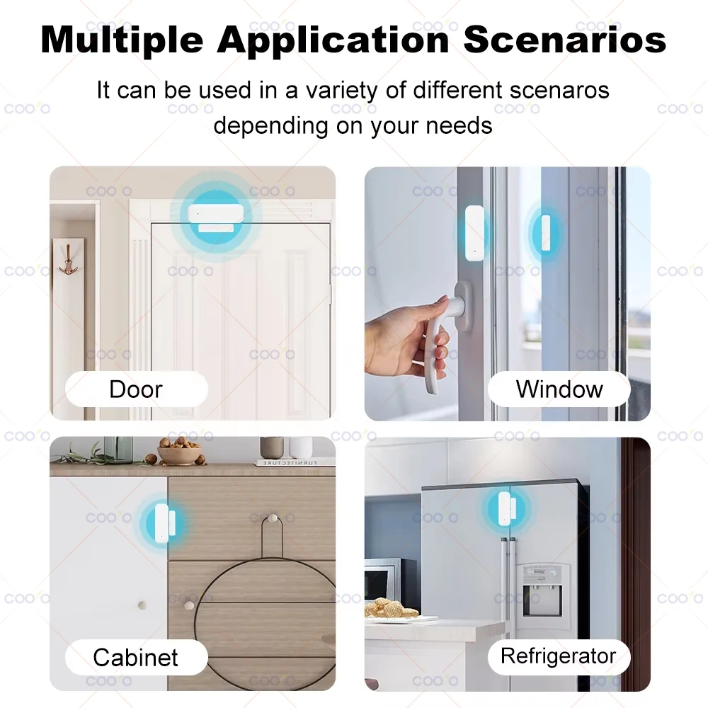Zigbee Door Sensor Window Contact Sensor Open Closed Detector Smart Home Alarm Security Protection Work with Tuya Hub Smart Life