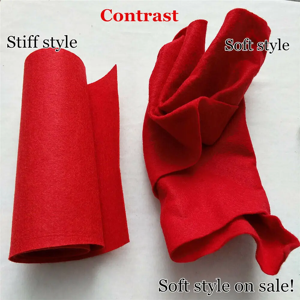 90*90cm Roll Soft Felt Fabric Non-woven Felt Fabric Sheet DIY Sewing Dolls Crafts Accessories Material 1.4mm Thick BY THE Yard