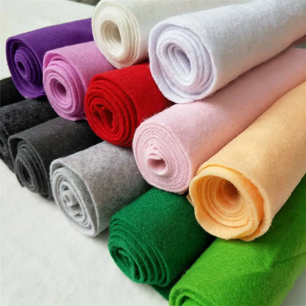 90*90cm Roll Soft Felt Fabric Non-woven Felt Fabric Sheet DIY Sewing Dolls Crafts Accessories Material 1.4mm Thick BY THE Yard