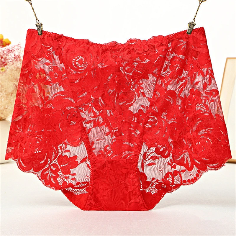 Lencerias sexy lingеrie lace Plus size ropa interior de mujer high waist underwear women cotton crotch comfortable Panties women