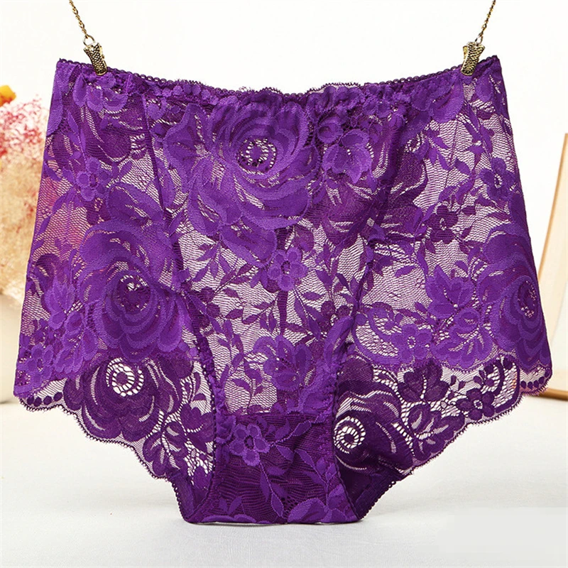 Lencerias sexy lingеrie lace Plus size ropa interior de mujer high waist underwear women cotton crotch comfortable Panties women