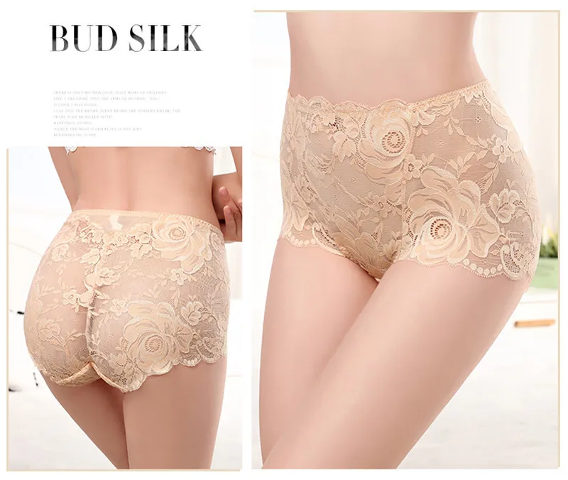 Lencerias sexy lingеrie lace Plus size ropa interior de mujer high waist underwear women cotton crotch comfortable Panties women