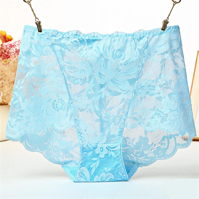 Lencerias sexy lingеrie lace Plus size ropa interior de mujer high waist underwear women cotton crotch comfortable Panties women