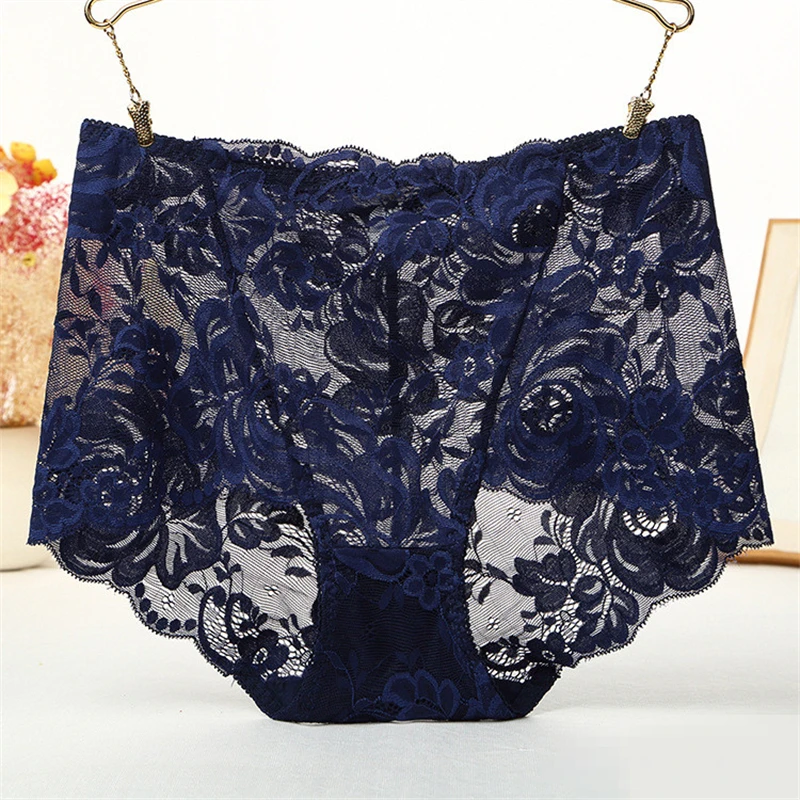 Lencerias sexy lingеrie lace Plus size ropa interior de mujer high waist underwear women cotton crotch comfortable Panties women