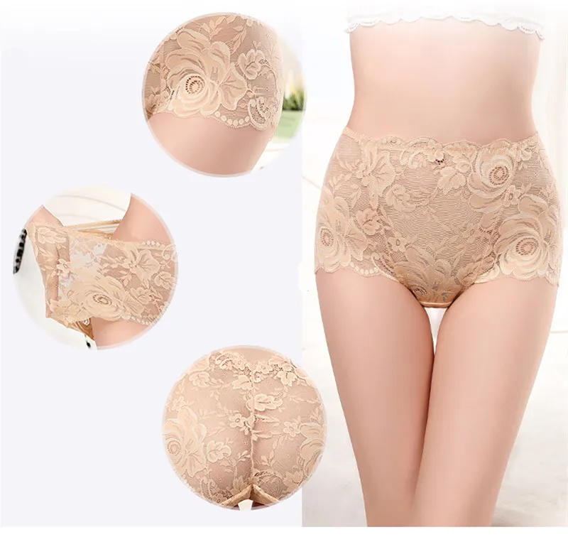 Lencerias sexy lingеrie lace Plus size ropa interior de mujer high waist underwear women cotton crotch comfortable Panties women