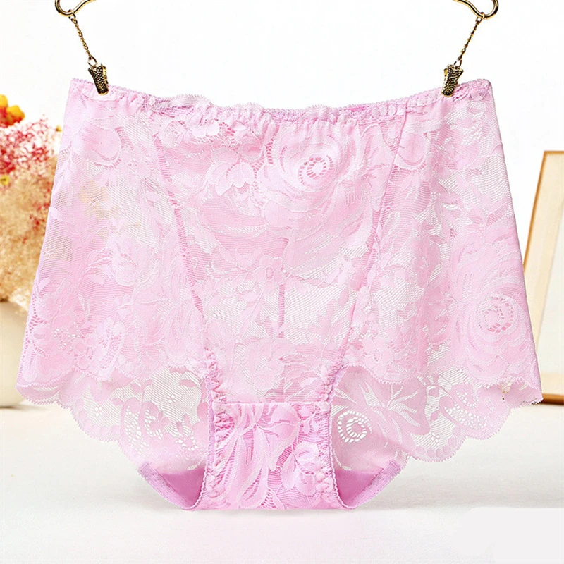 Lencerias sexy lingеrie lace Plus size ropa interior de mujer high waist underwear women cotton crotch comfortable Panties women