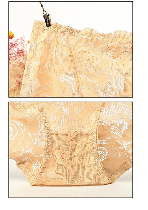 Lencerias sexy lingеrie lace Plus size ropa interior de mujer high waist underwear women cotton crotch comfortable Panties women