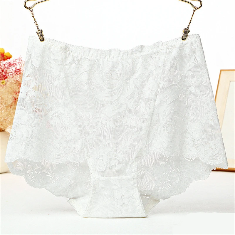 Lencerias sexy lingеrie lace Plus size ropa interior de mujer high waist underwear women cotton crotch comfortable Panties women
