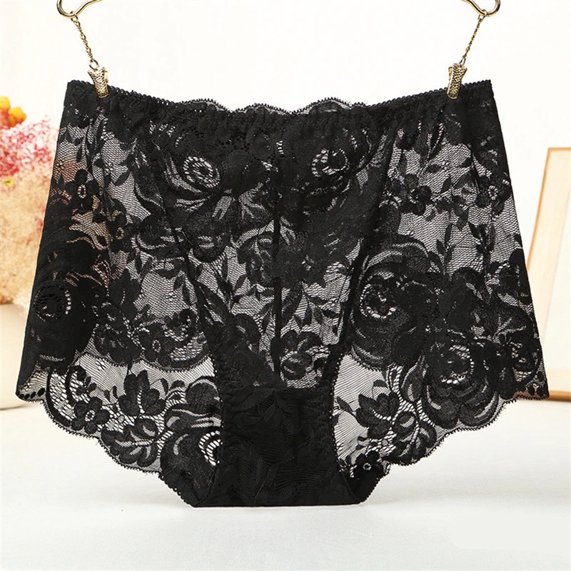 Lencerias sexy lingеrie lace Plus size ropa interior de mujer high waist underwear women cotton crotch comfortable Panties women