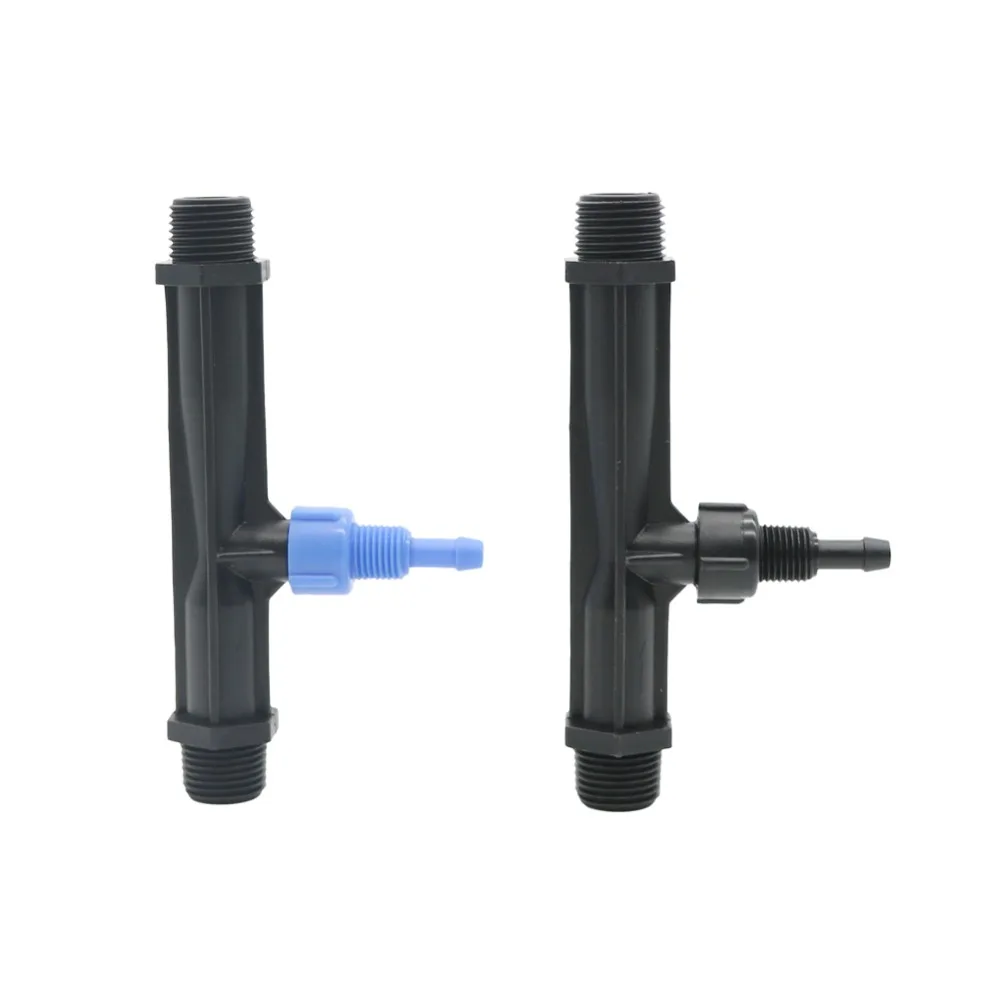 Agriculture Venturi Fertilizer Injector kit with 1/2 Inch to 3/4 Inch Thread Greenhouse Irrigation Fitting Ozone Injector 1 Set