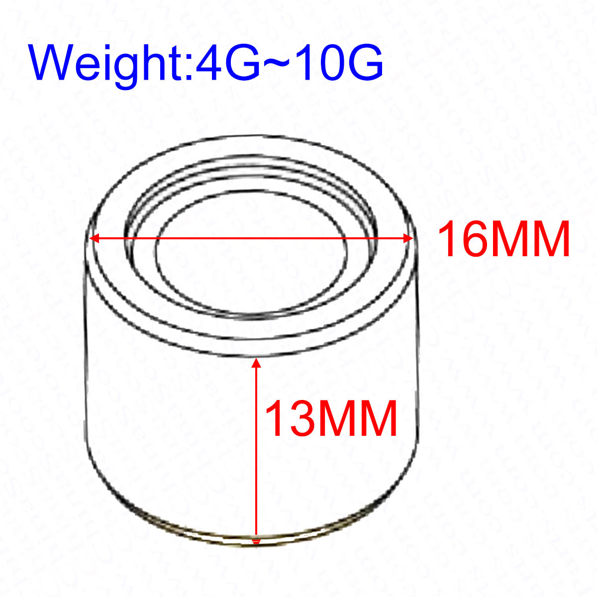 16x13 4G ~ 12G Variator Roller GY6 50 50CC 80CC 139QMB Dio R1 100 100CC JR100 KYMCO PIAGGIO SYM Scooter