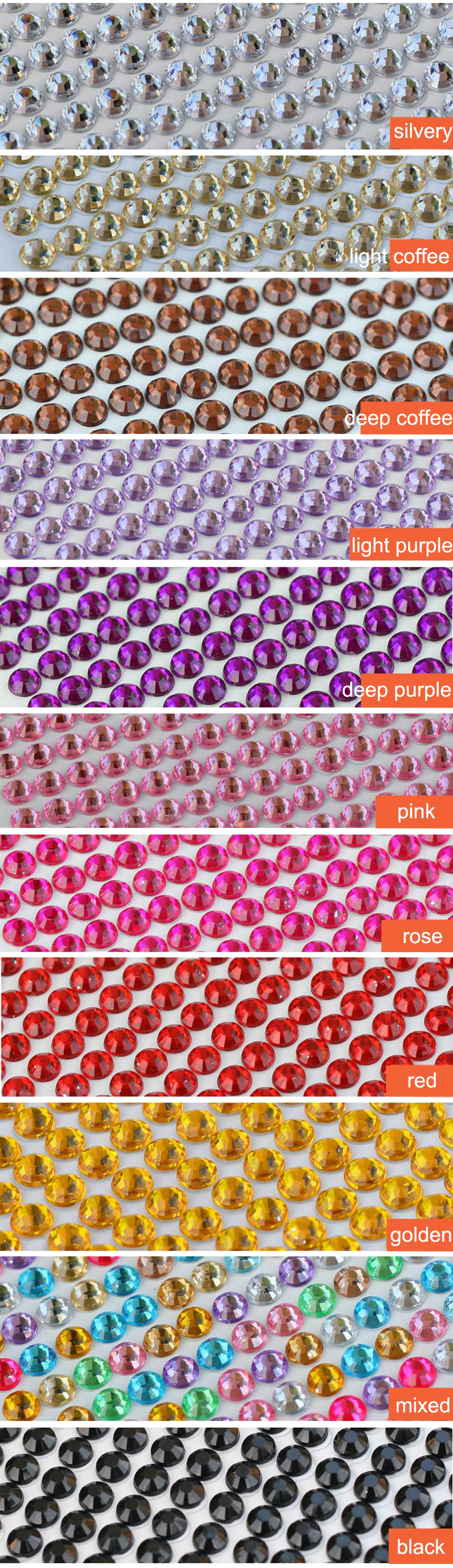 504/900Pcs 4/6mm Self Adhesive Rhinestones Acrylic Rhinestone Stickers DIY Decal Scrapbooking Stickers Kids Rhinestones Applique