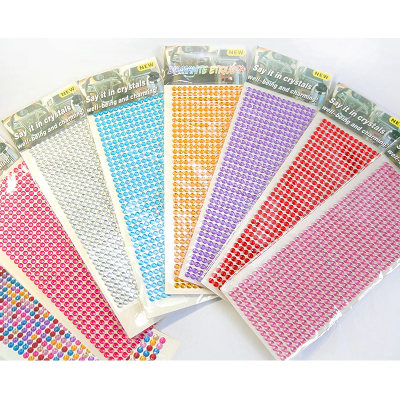 504/900Pcs 4/6mm Self Adhesive Rhinestones Acrylic Rhinestone Stickers DIY Decal Scrapbooking Stickers Kids Rhinestones Applique