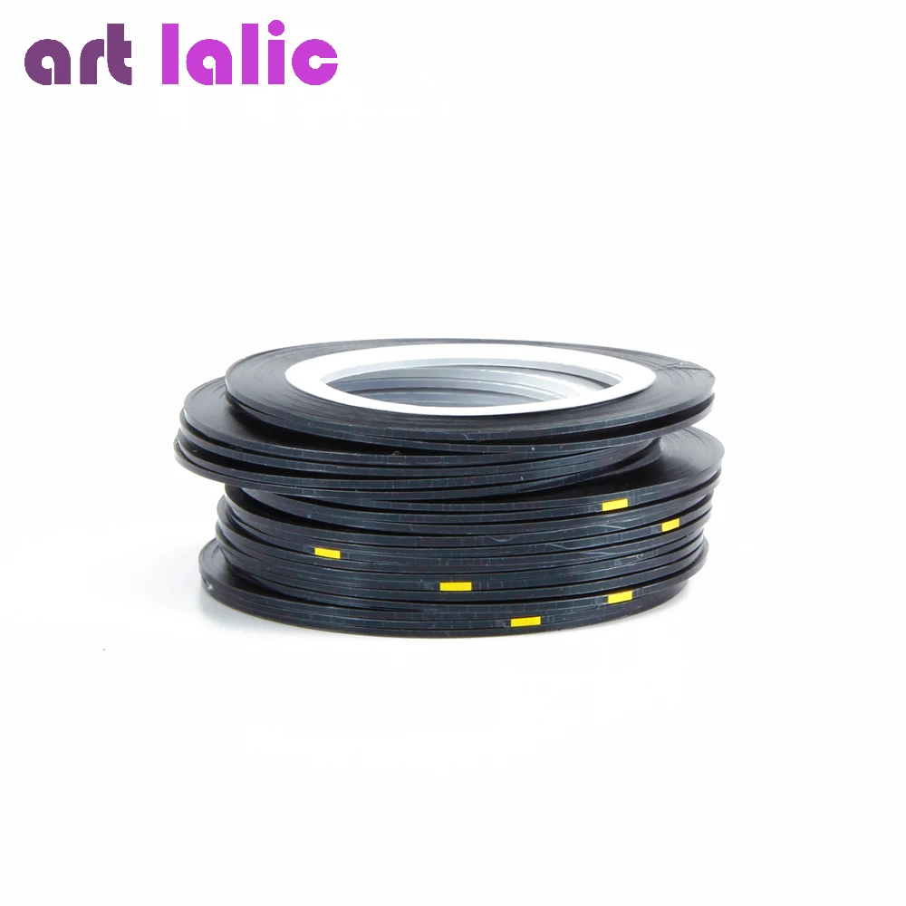 10 Rolls Nail Art Striping Tapes, Nail Liner Stickers, Nail Decals, 1mm Adhesive Stickers for Nail Tips Styling
