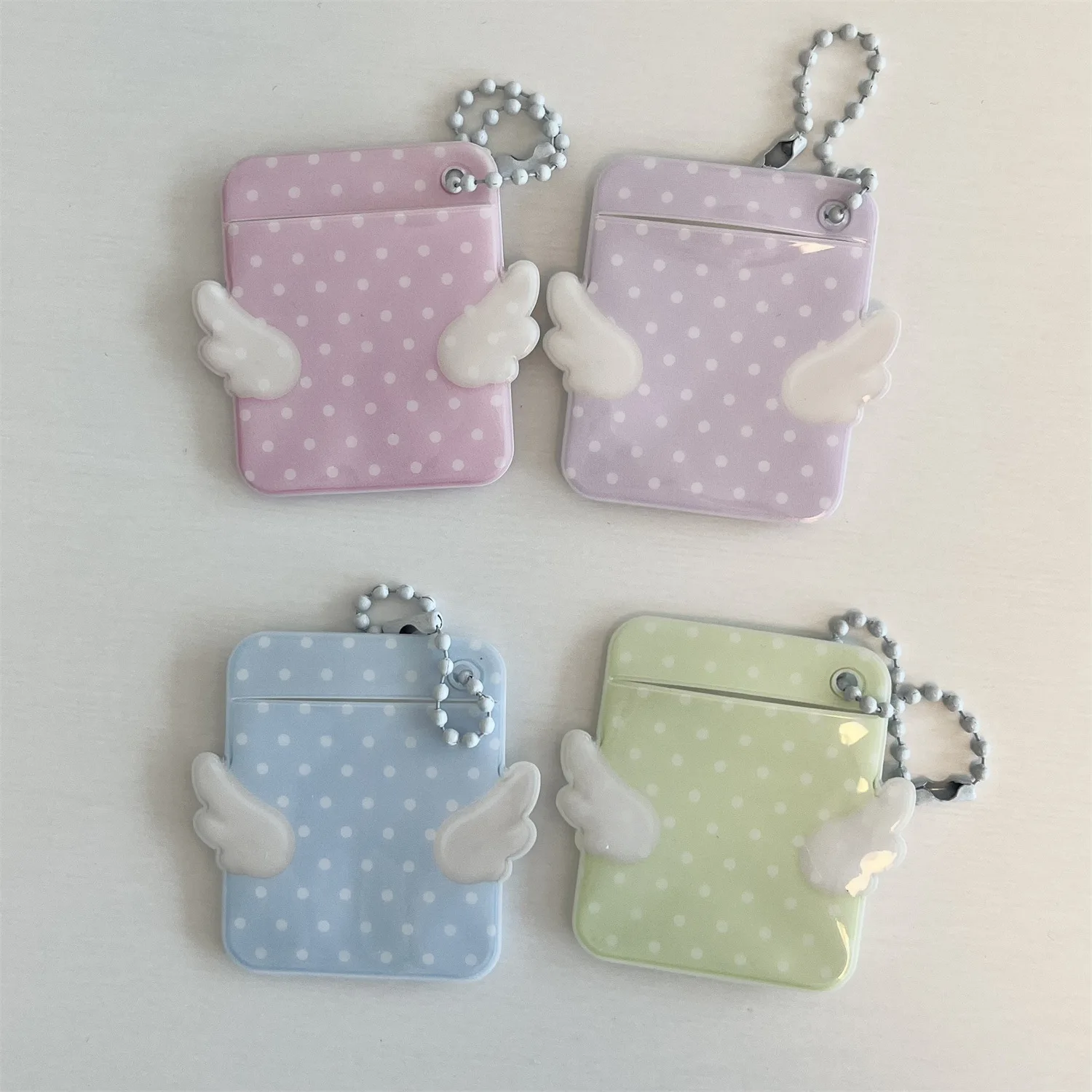 INS Korean Style Photo Card Holder Cute 1 inch ID Photo Storage Display Pendant Keychain Ornaments Star Chasing Girl Gift